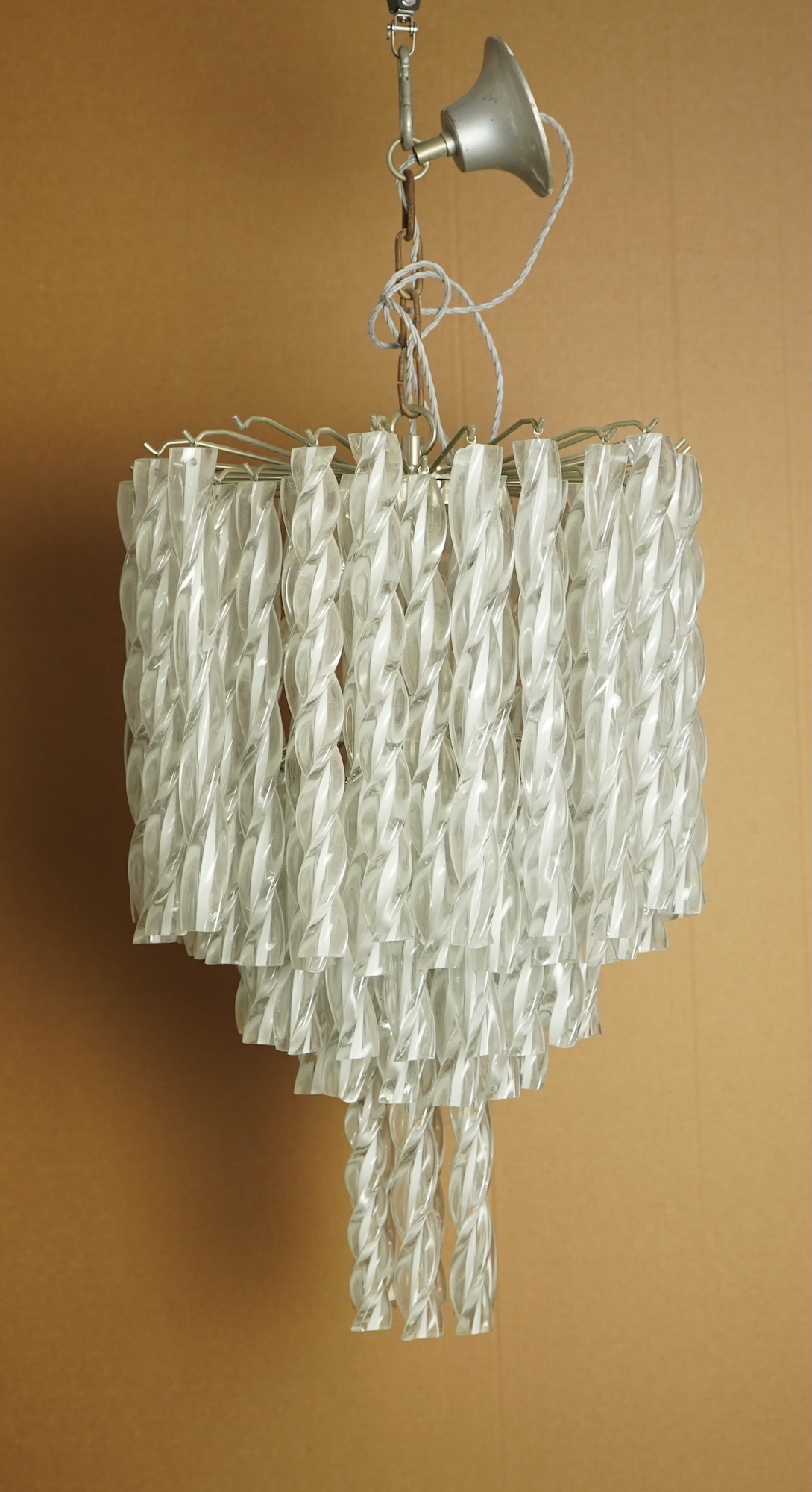 A pair of 20th century Murano glass chandeliers